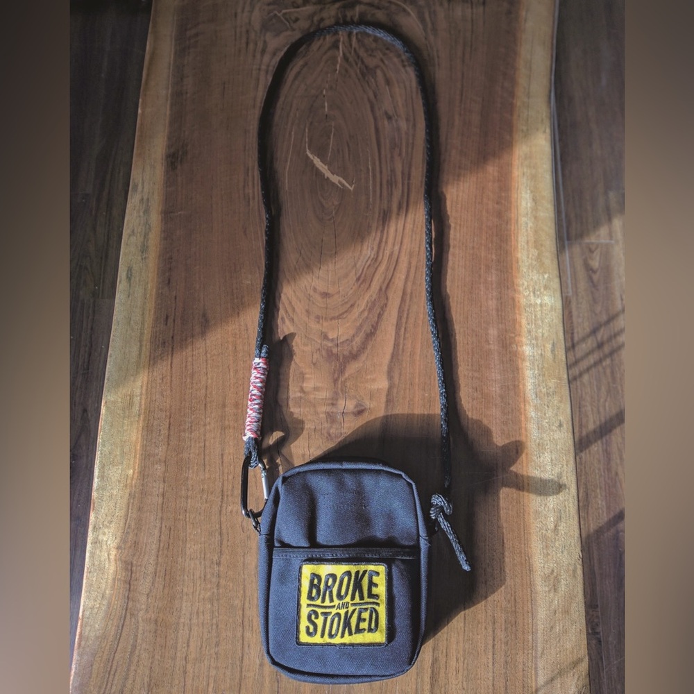 Custom made shoulder bag Broke and Stoked